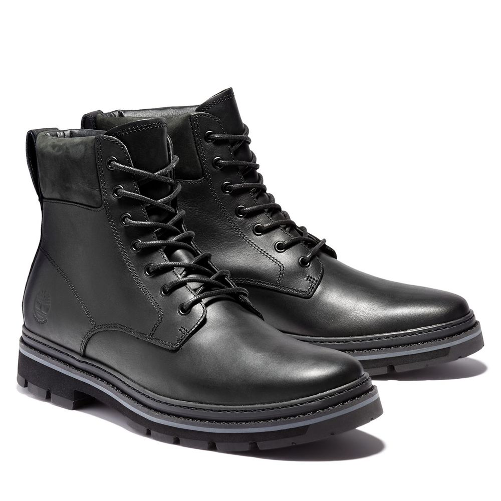 Bocanci De Zapada Timberland Barbati Negrii - Port Union Waterproof Plain-Toe - Romania - HFLDBJ940